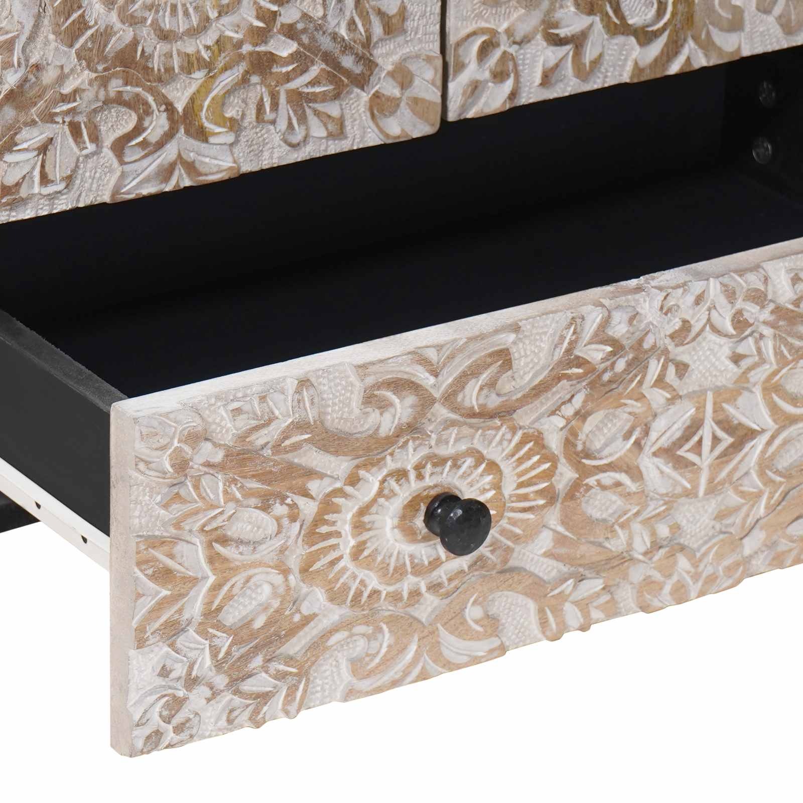 Hochschrank mit Regal Braun 60 x 33,5 x 100 cm Massivholz Mango