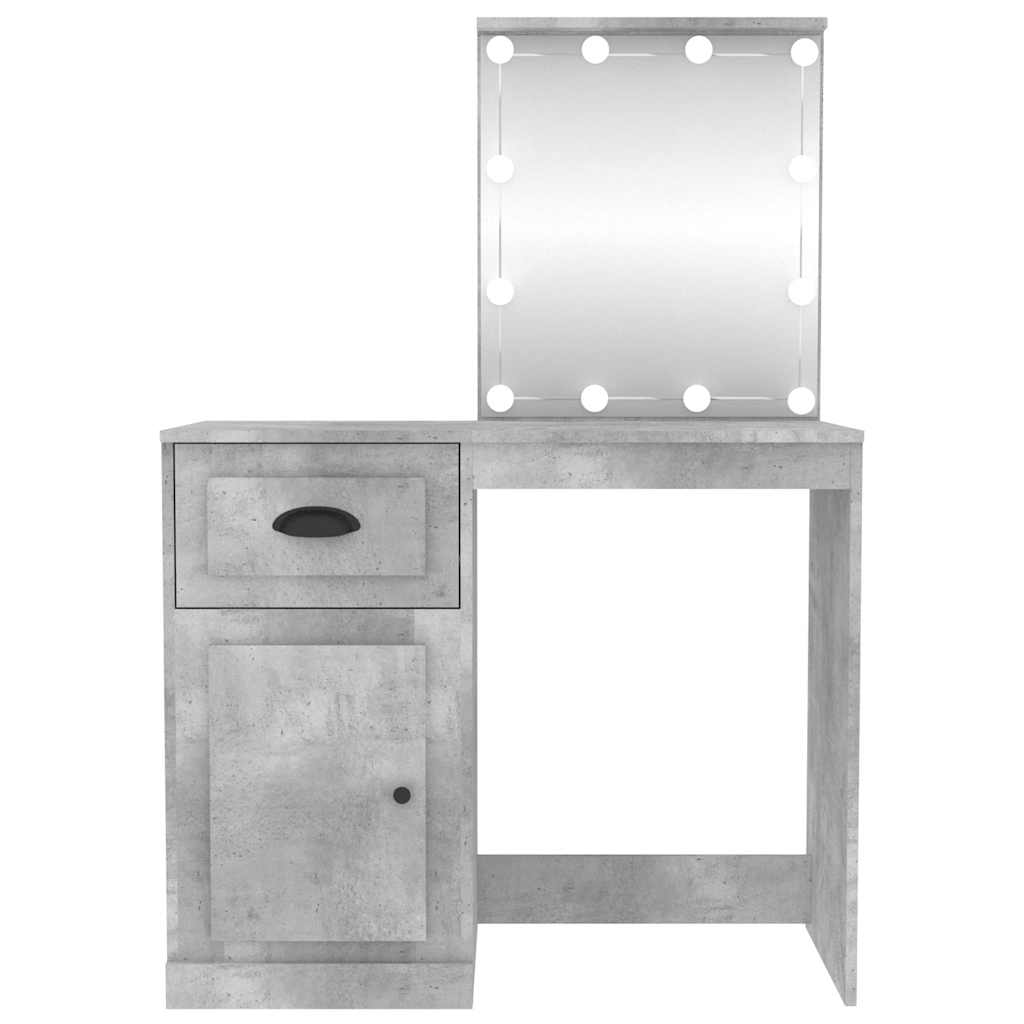 Schminktisch mit Spiegel Weiß 90x50x132,5 cm Holzwerkstoff