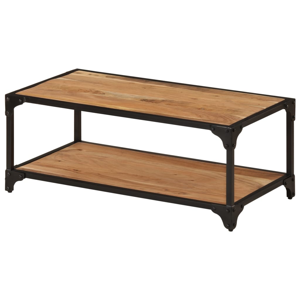 Couchtisch 40x40x36 cm Raues Mango-Massivholz