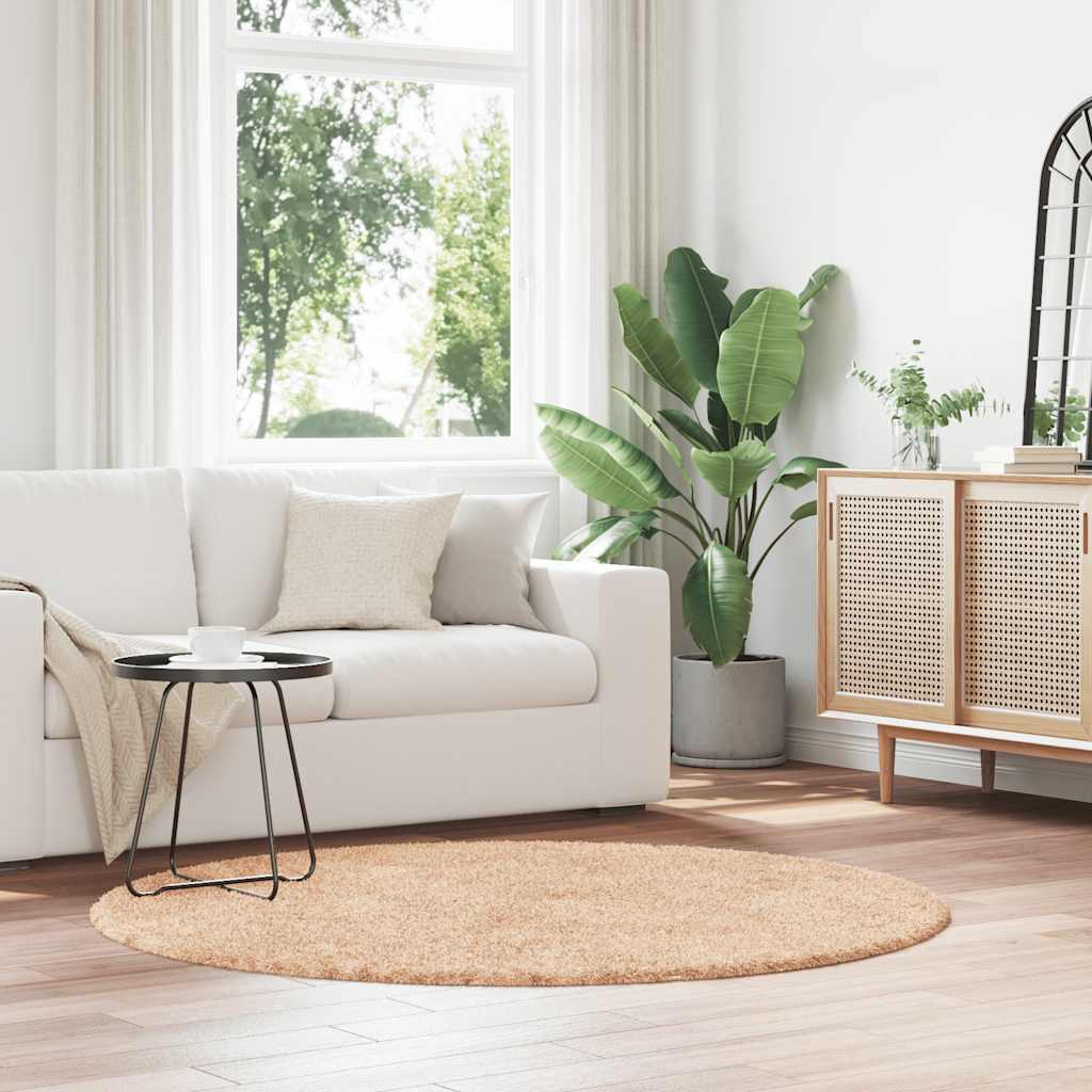 Teppich Shaggy Hochflor NAVARRA Beige 60x100 cm Polyester