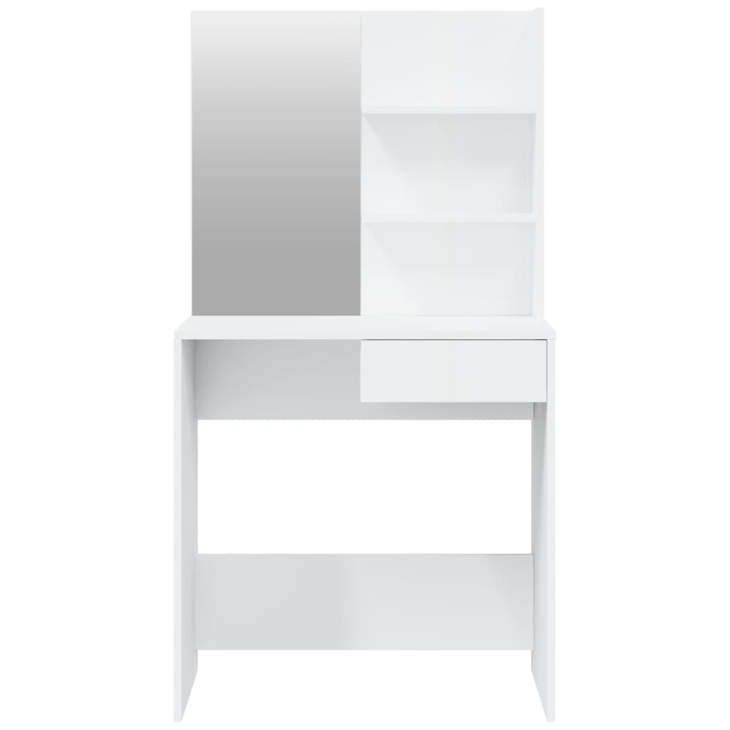Schminktisch-Set Weiß 74,5x40x141 cm