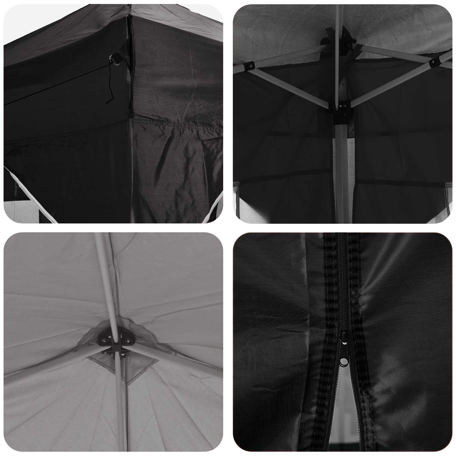 Pop-up Partyzelt 194 x 194 x 245 cm Creme