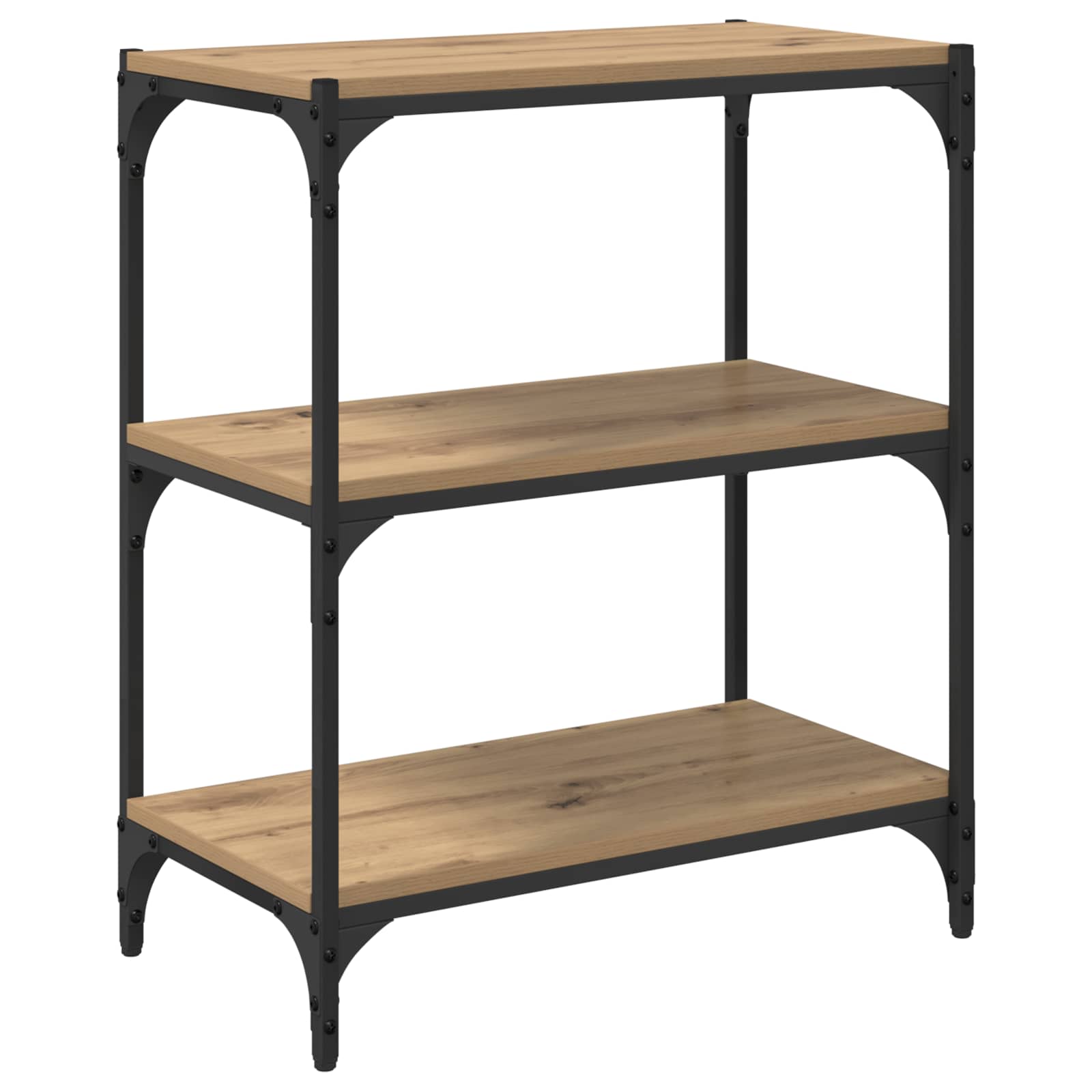 Bücherregal Schwarz 40x33x70,5 cm Holzwerkstoff und Stahl