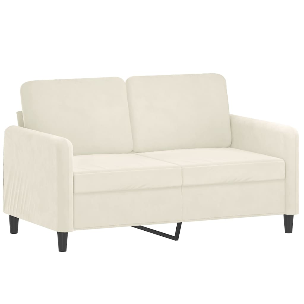 2-Sitzer-Sofa mit Zierkissen Dunkelgrün 120 cm Samt