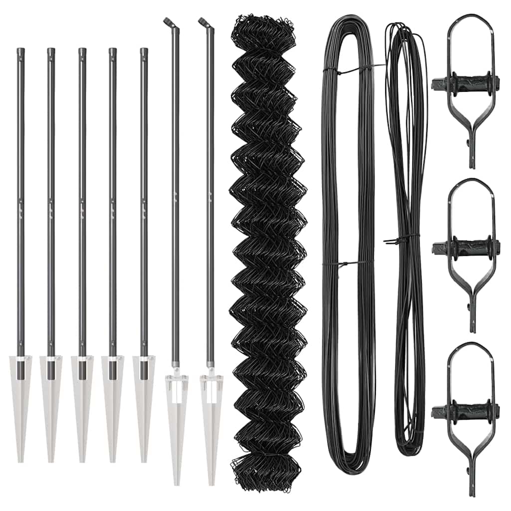 Outdoor Kettenglied-Zaun Erdfixierung 10 x 0,4 m Grün Netz