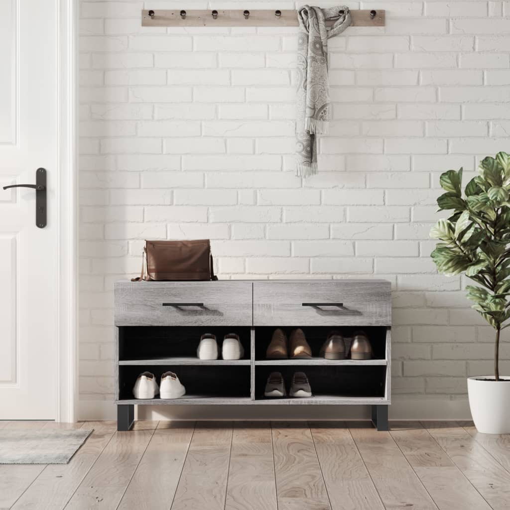 Schuhbank Weiß 102x35x55 cm Holzwerkstoff