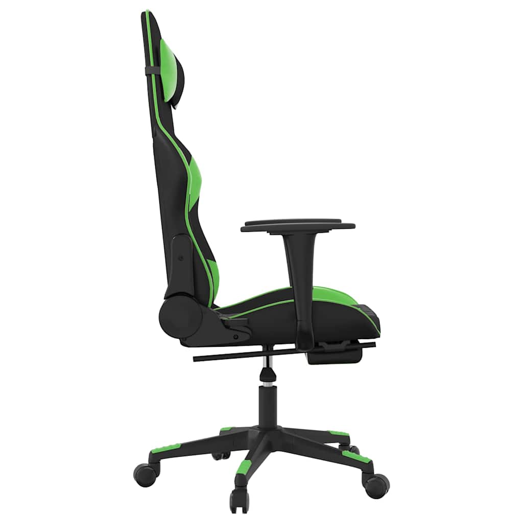 Gaming-Stuhl mit Massagefunktion Schwarz und Blau Kunstleder