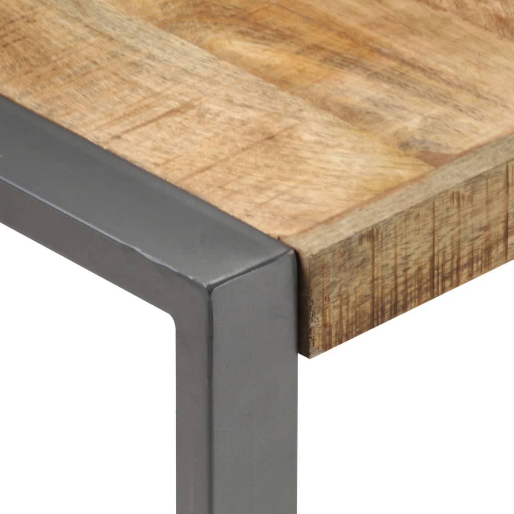 Couchtisch 140x140x40 cm Raues Mangoholz
