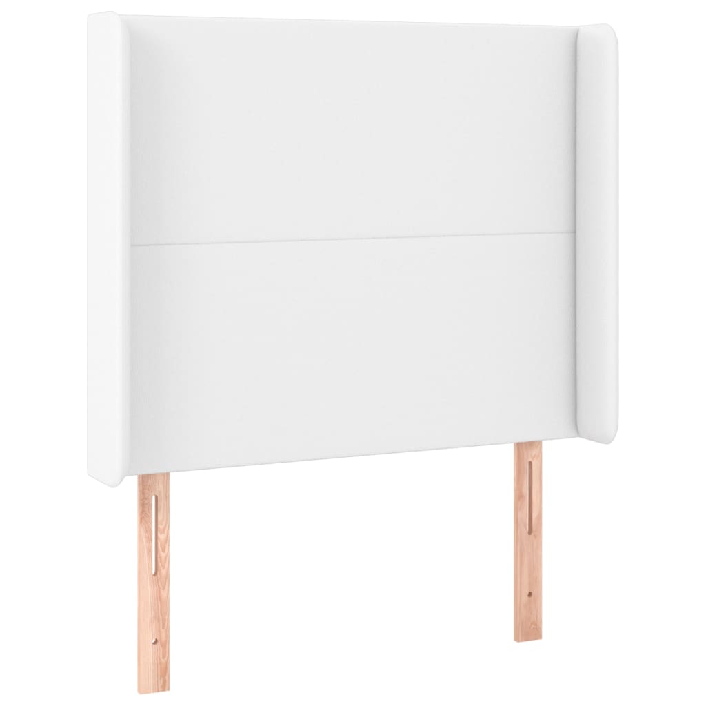 Kopfteil mit Ohren Creme 83x16x78/88 cm Kunstleder