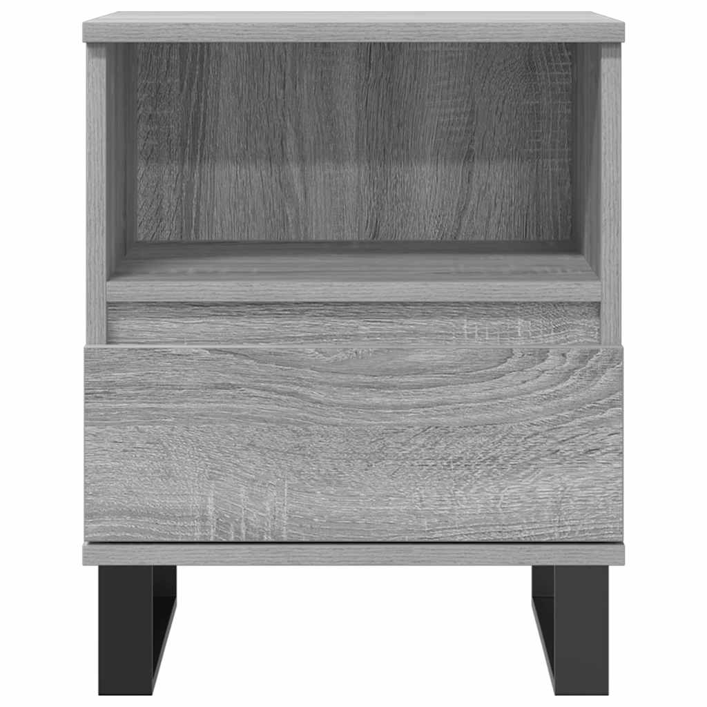 Bettschrank Schwarz Eichen-Optik 40 x 35 x 50 cm Holzwerkstoff