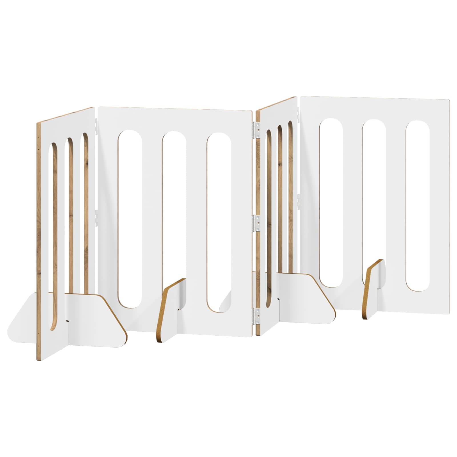 Faltbarer Haustierzaun 2 pcs Weiß 100,5 x 38 x 70 cm
