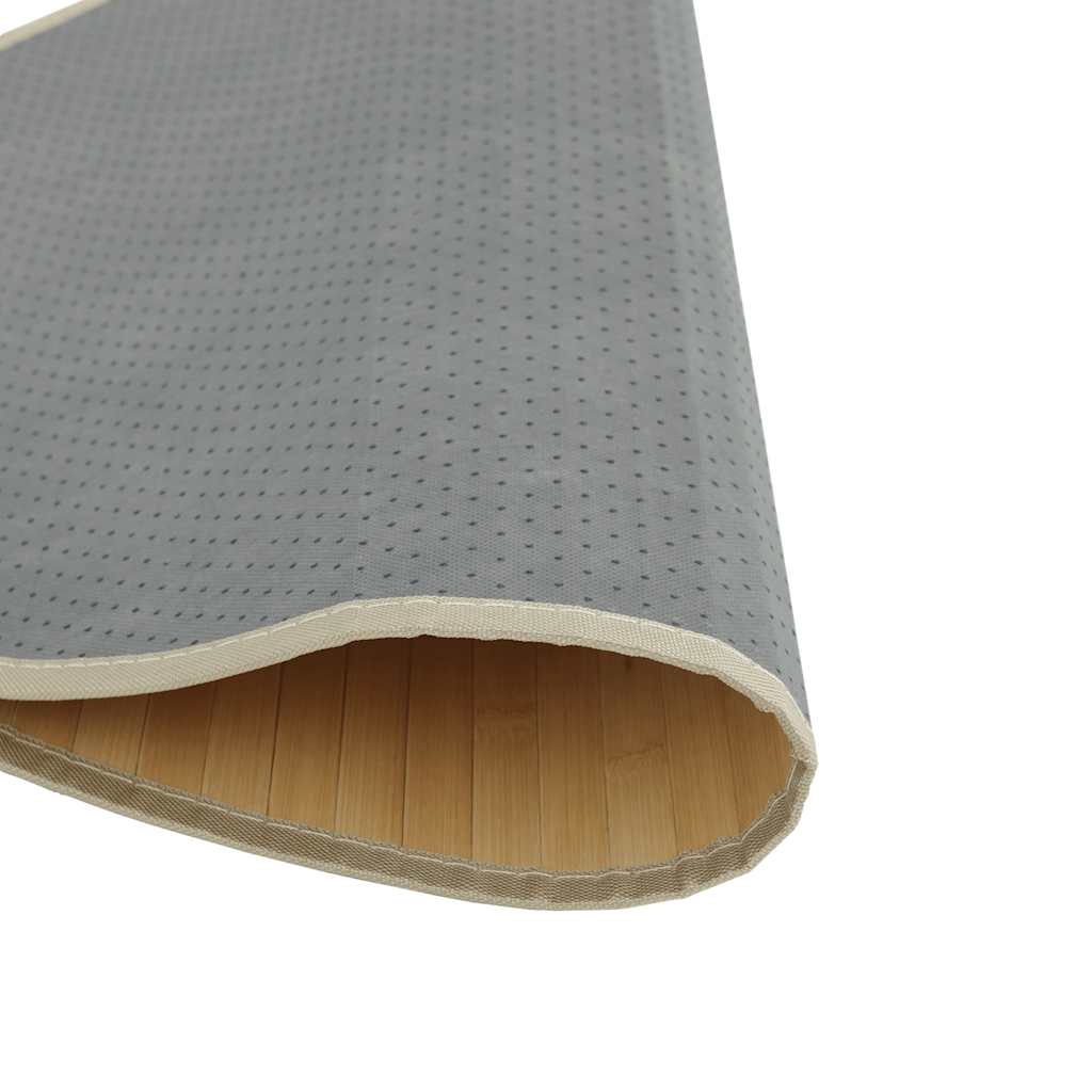 Teppich Rund Schwarz 60 cm Bambus