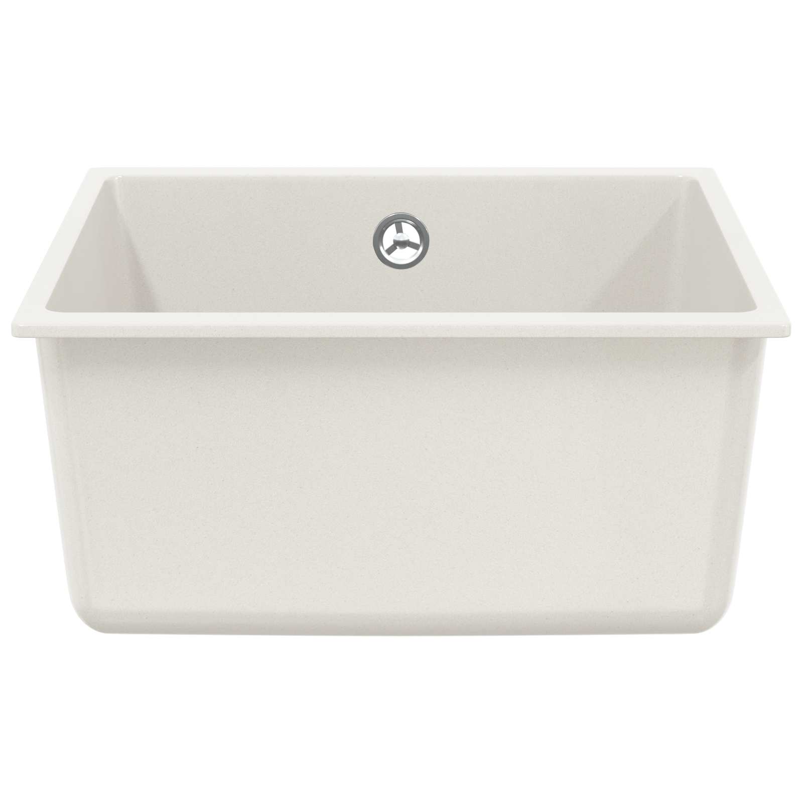 Waschbecken Schwarz 370 x 460 mm 80% Quarz und 20% Harz