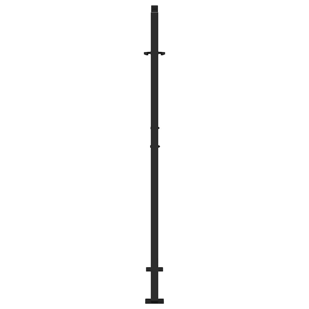 Gartentor Schwarz 100x100 cm Stahl Lichtdesign