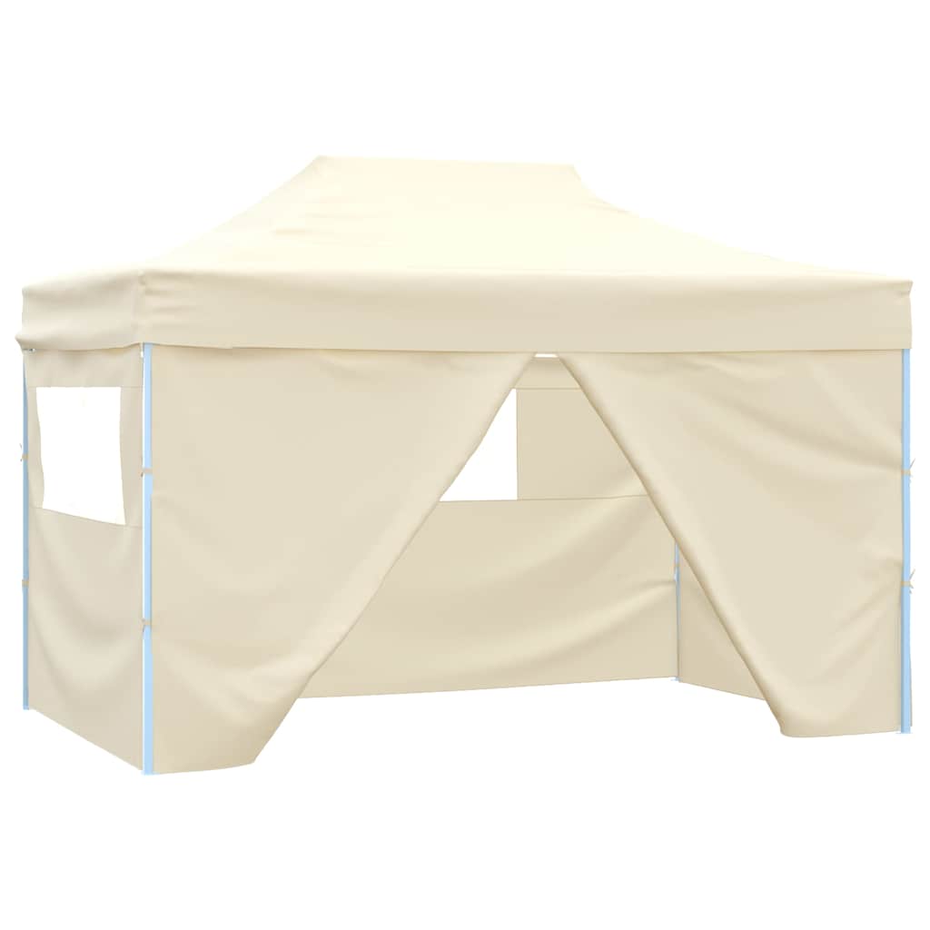 Faltzelt Pop-Up mit 4 Seitenteilen 3x4,5 m Blau