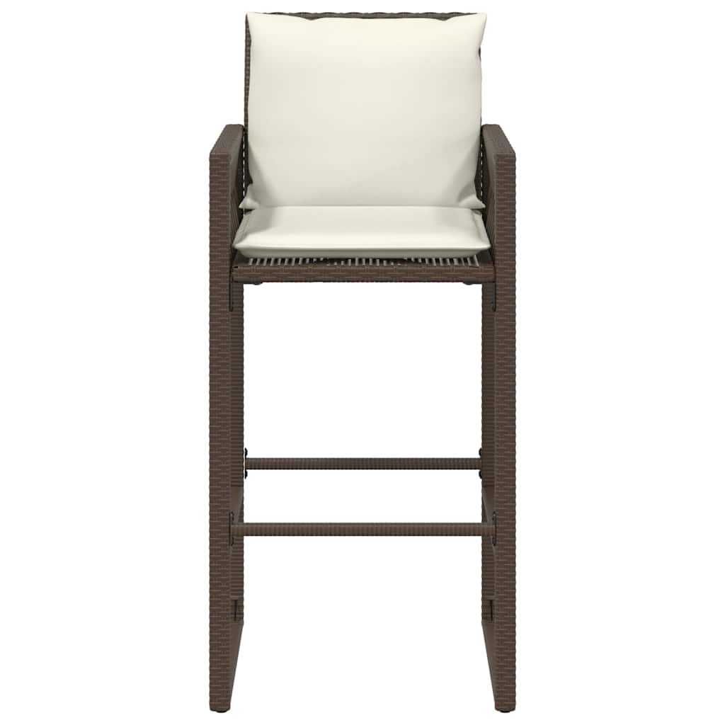 Garten-Barhocker 2 Stk. Schwarz Poly Rattan