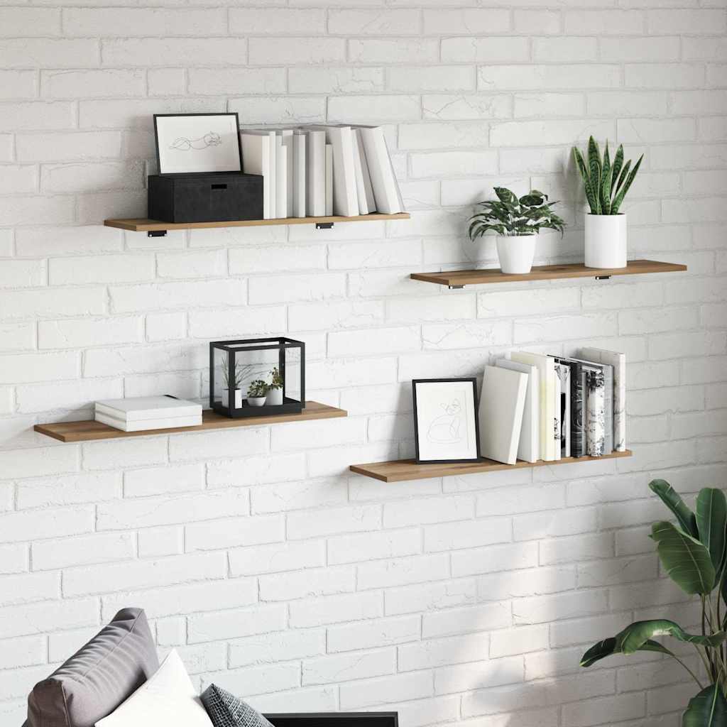 Bücherregal-Bretter 4 Stk. Weiß 40x10x1,5 cm Holzwerkstoff