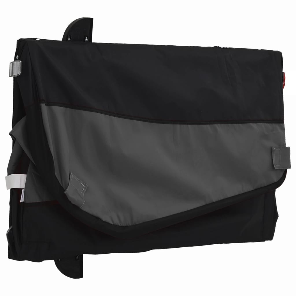 Fahrradanhänger Schwarz und Orange 30 kg Eisen