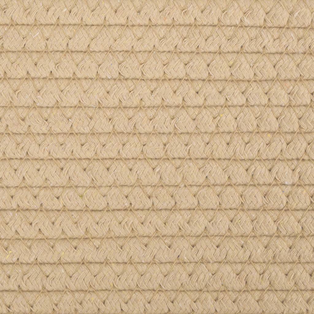 Aufbewahrungskorb Grau und Weiß Ø38x46 cm Baumwolle