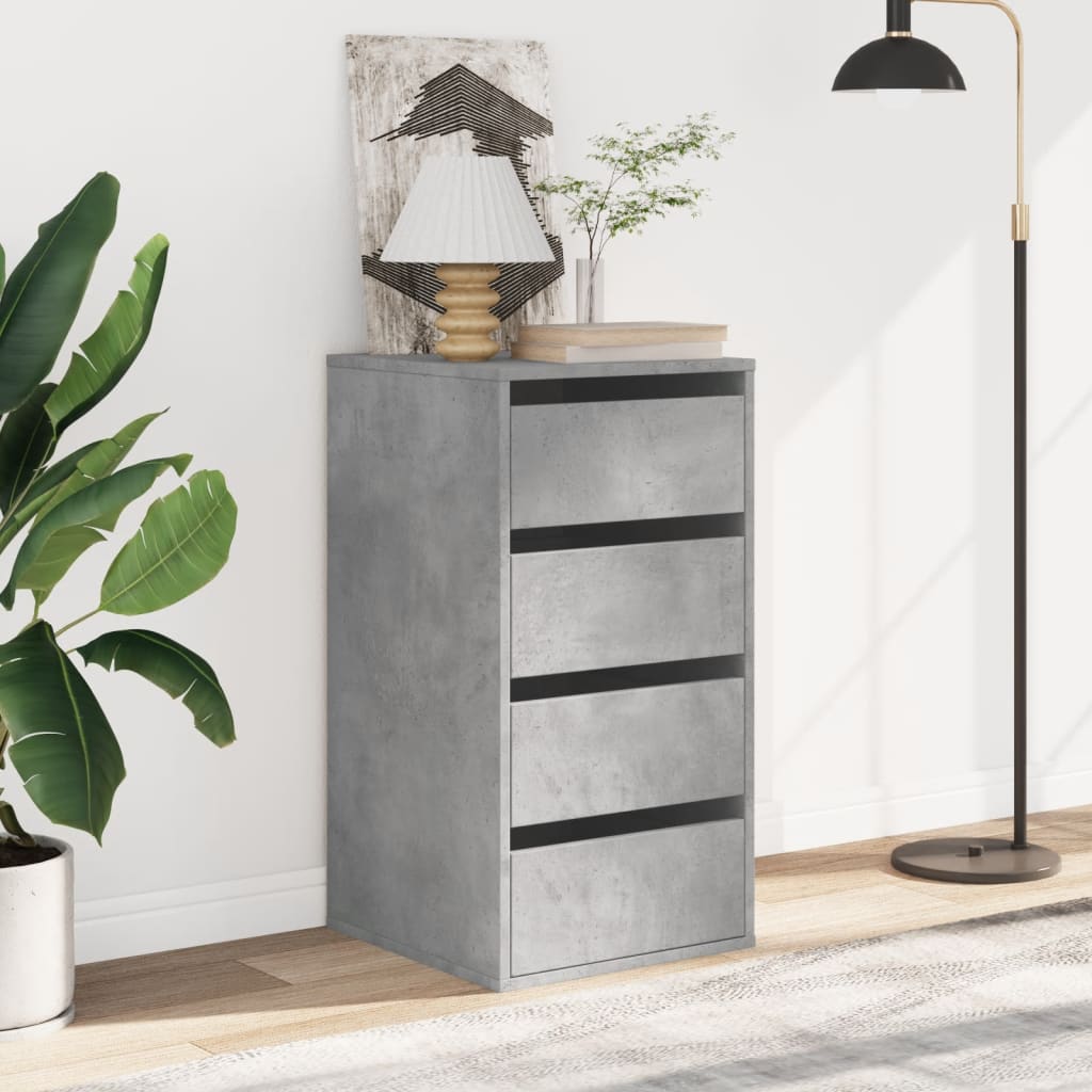 Schubladenschrank Schwarz Eichen-Optik 41 x 40 x 58 cm