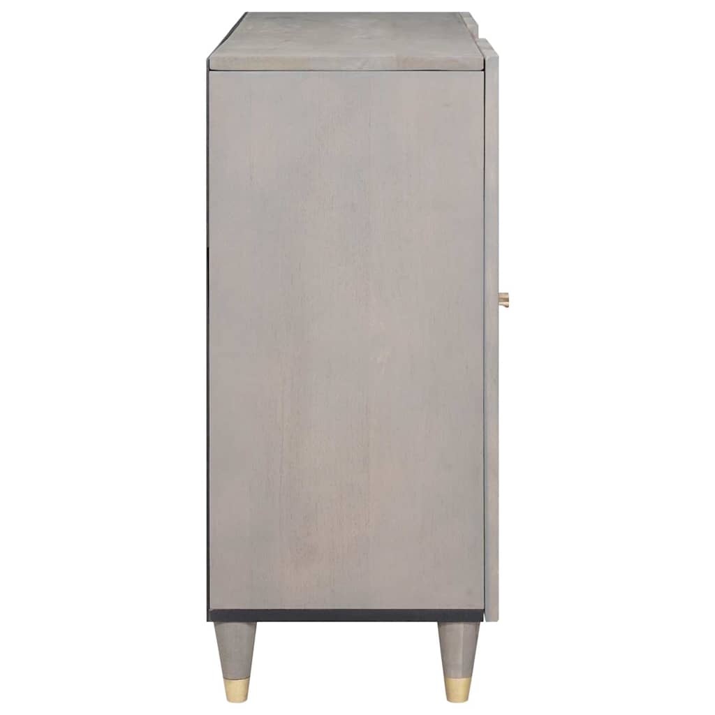 Sideboard mit Regal Braun 90 x 33 x 75 cm Massivholz Mango