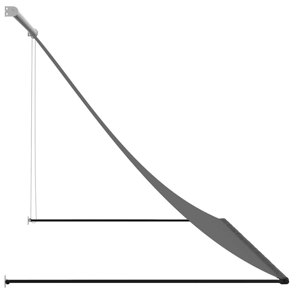 Markise Einziehbar Anthrazit 100x150 cm Stoff und Stahl