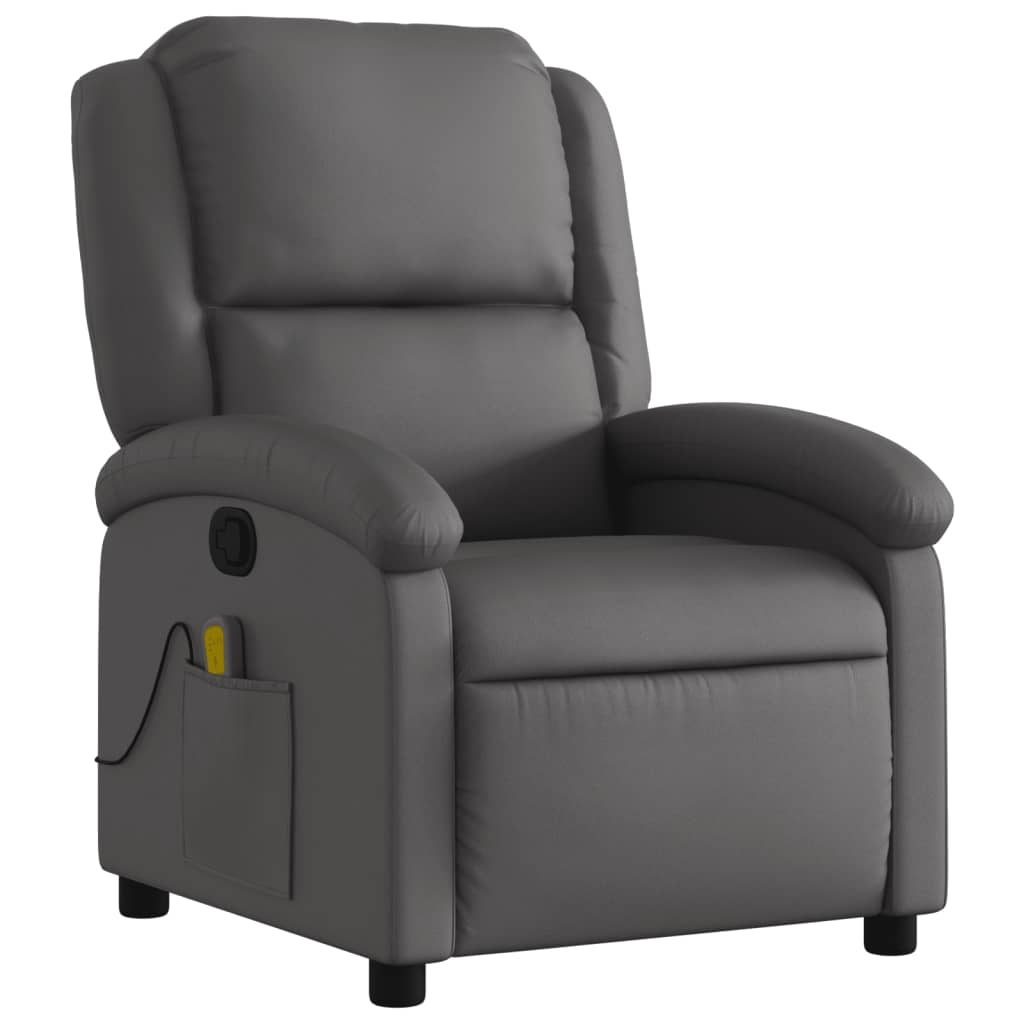 Relaxsessel Echtleder Schwarz