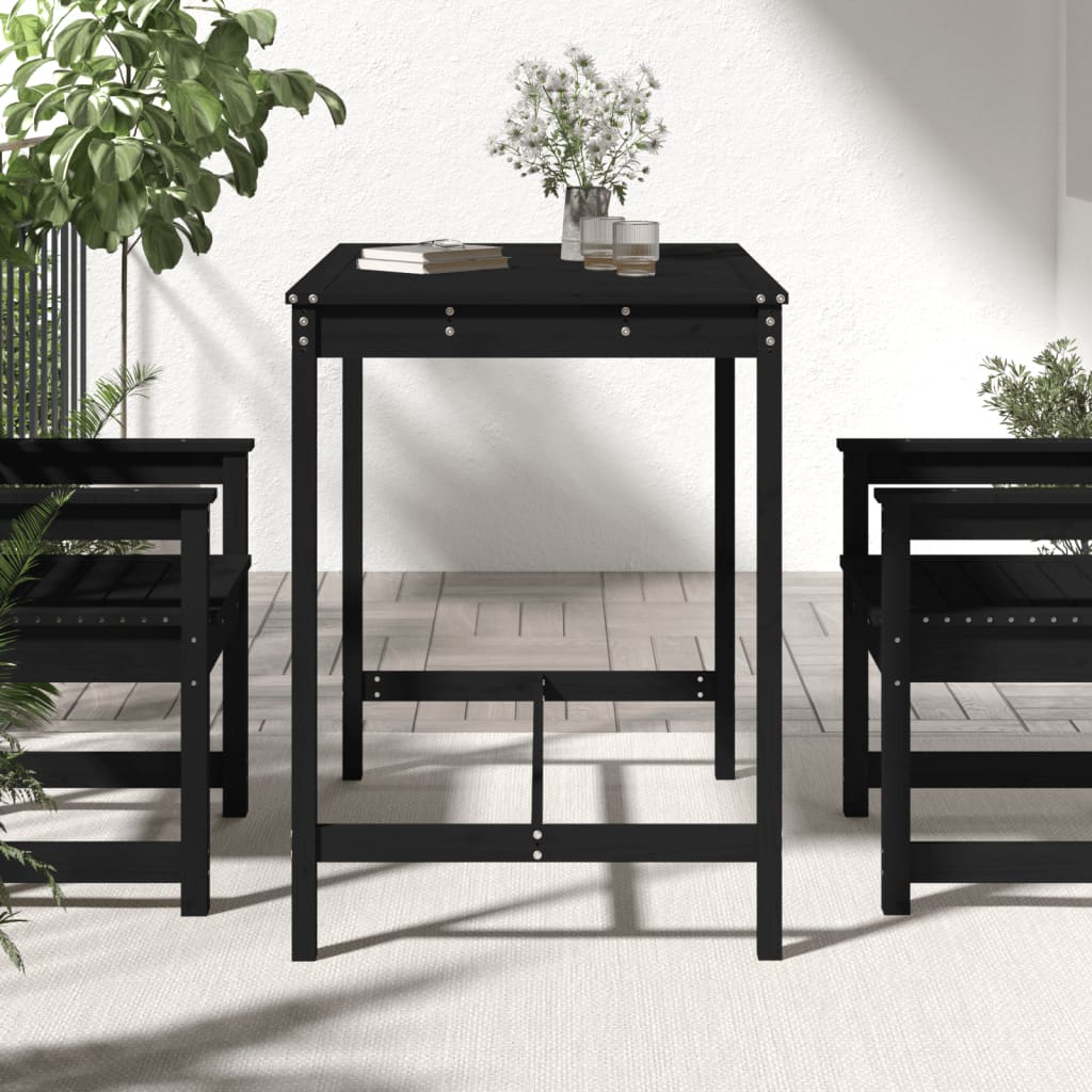 Gartentisch 82,5x82,5x110 cm Massivholz Kiefer
