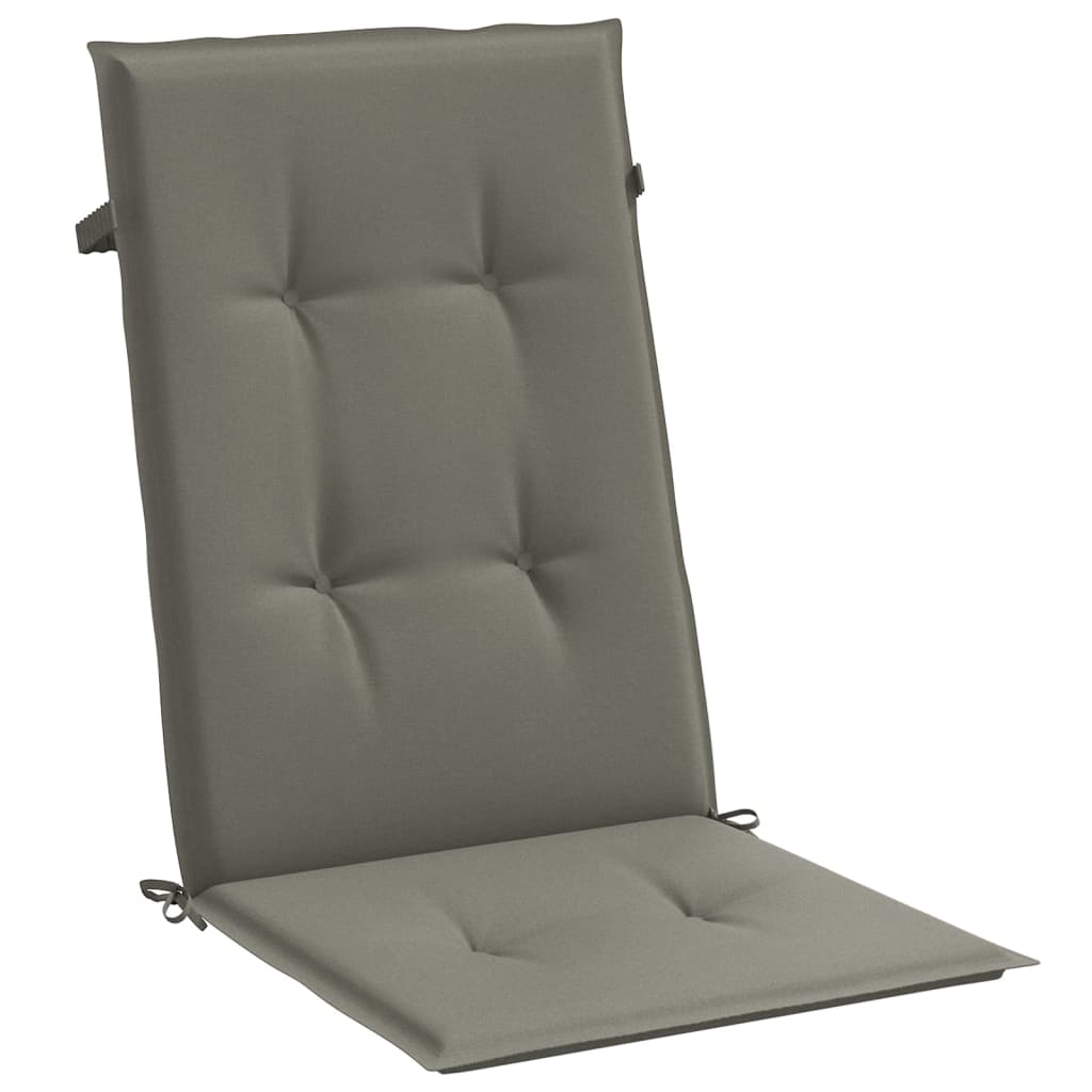 Hochlehner-Auflagen 2 Stk. Melange Anthrazit 120x50x7cm Stoff