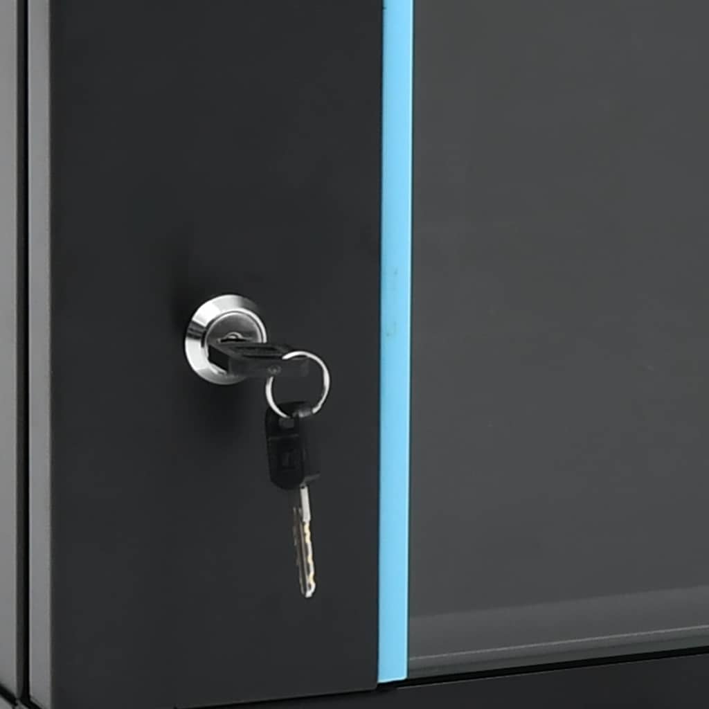 Netzwerkschrank mit Speicher Grau 60 x 45 x 28 cm Stahl