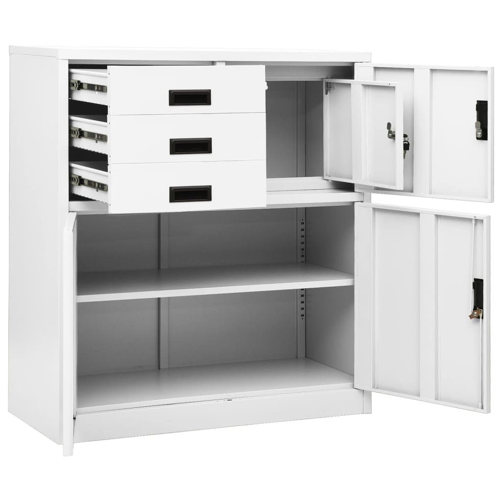 Büroschrank mit Pflanzkasten Anthrazit 90x40x125 cm Stahl