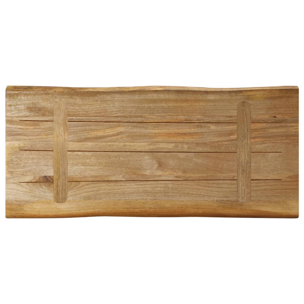 Tischplatte 40x40x2,5 cm Rechteckig Massivholz Akazie Baumkante