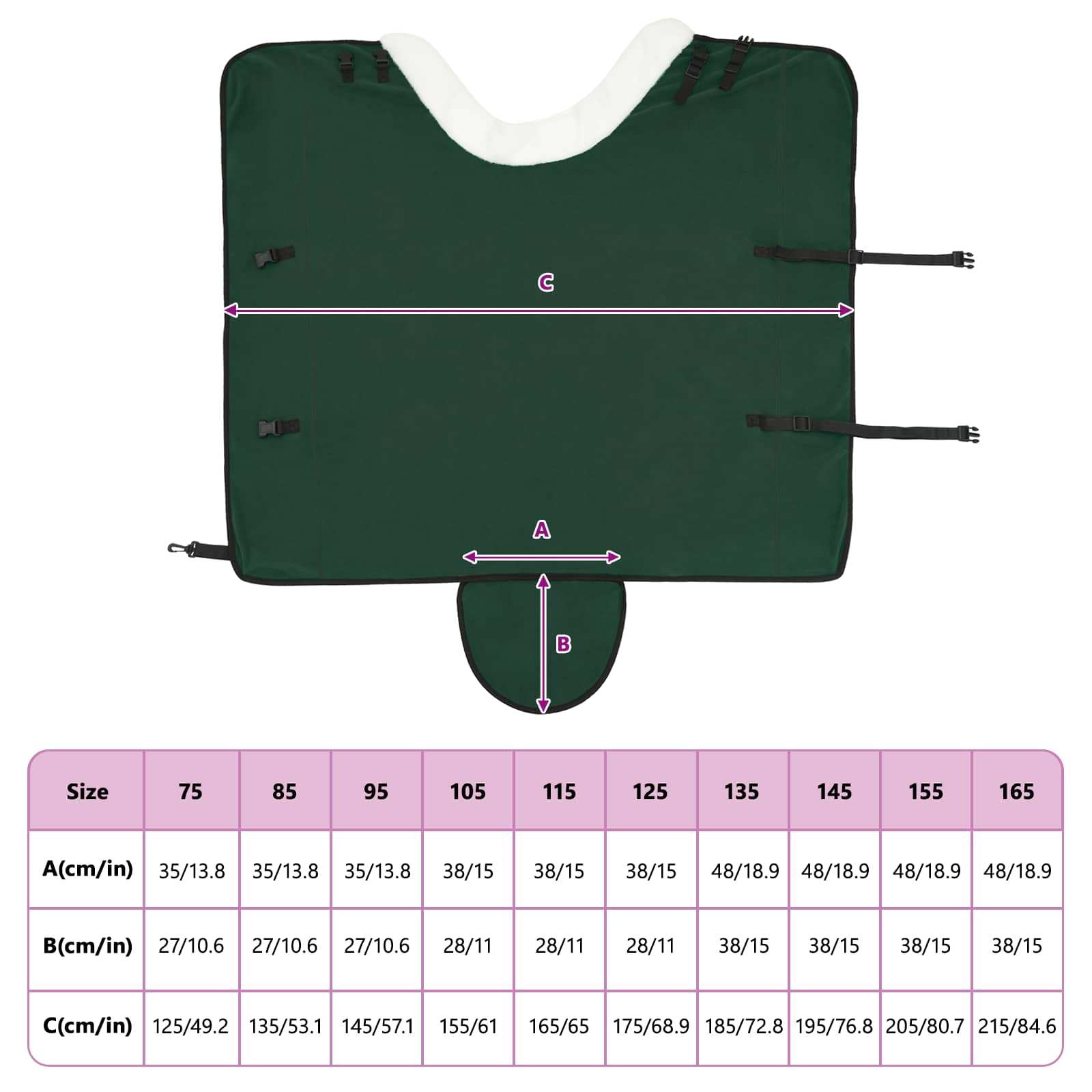 Pferdedecke Volles Aqua 75 cm Polarfleece