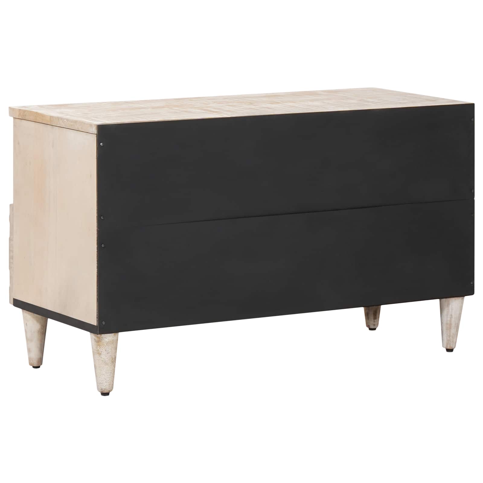 TV-Schränk mit Regal Braun 80 x 33,5 x 46 cm Massivholz Mango