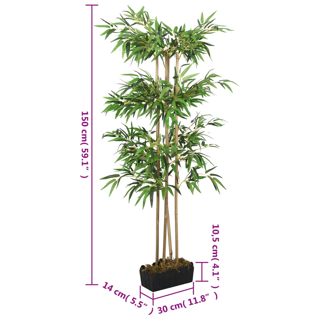 Bambusbaum Künstlich 1216 Blätter 180 cm Grün