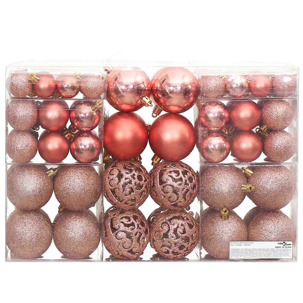 100-tlg. Weihnachtskugel-Set Weiß