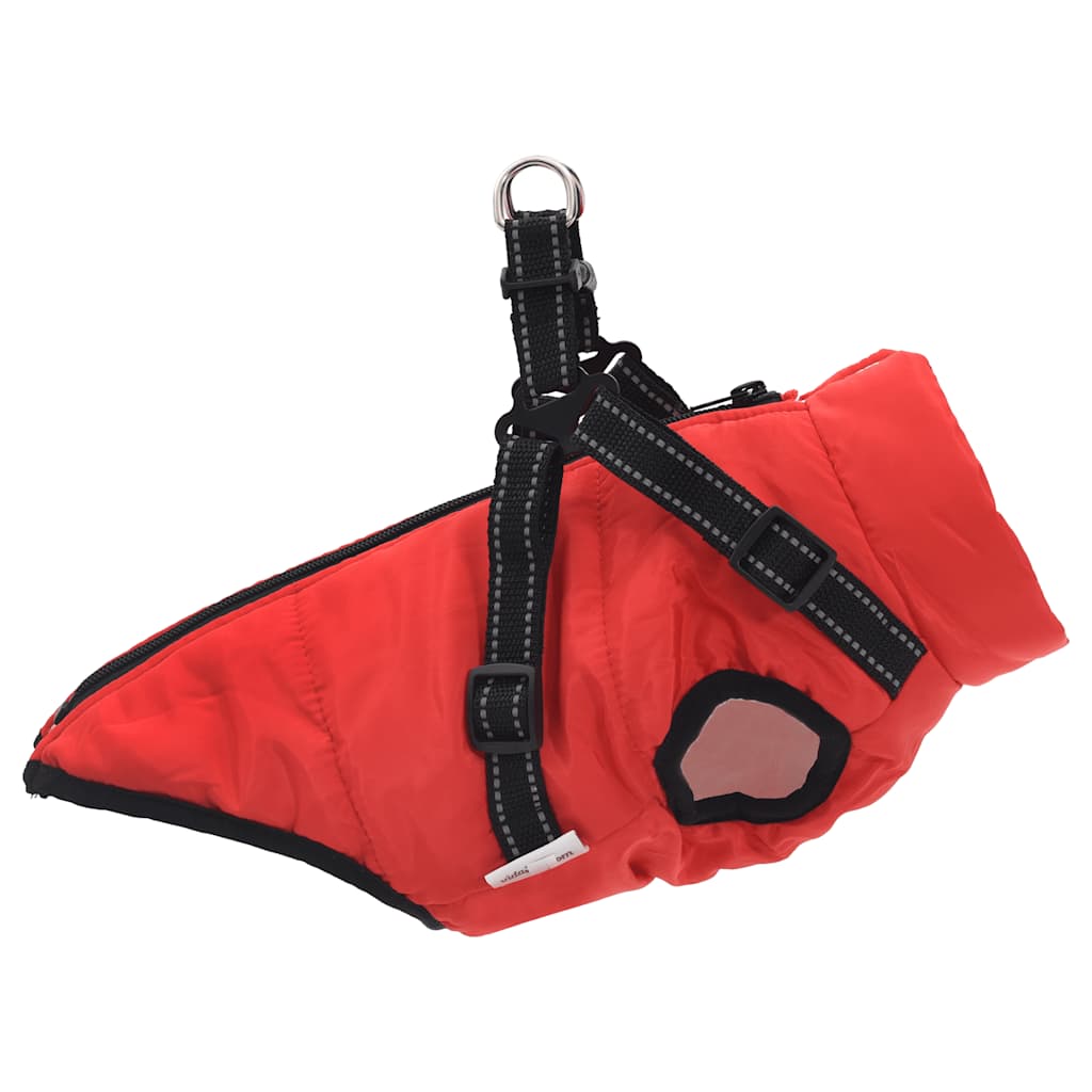 Hundemantel mit Geschirr Wasserdicht Reflektierend Lila L48