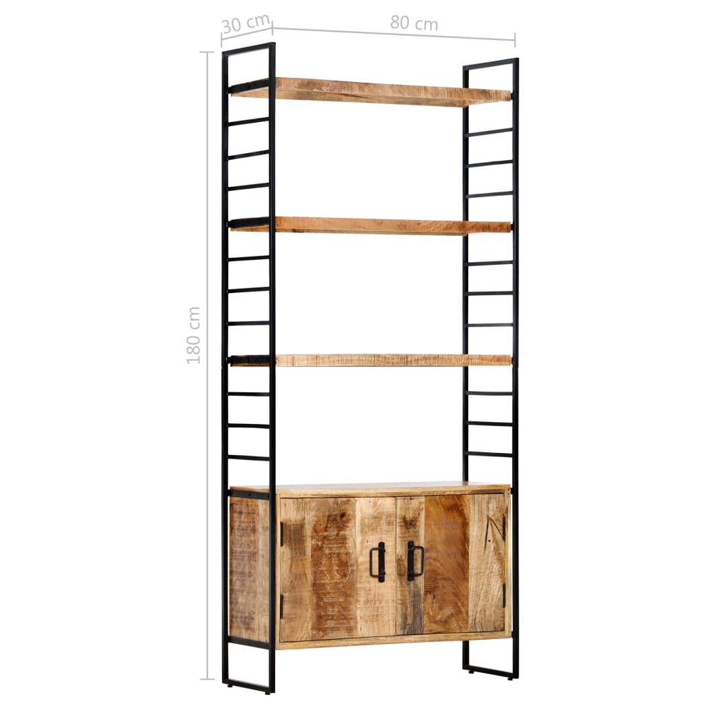 Bücherregal 4 Ebenen 80x30x180 cm Altholz Massiv