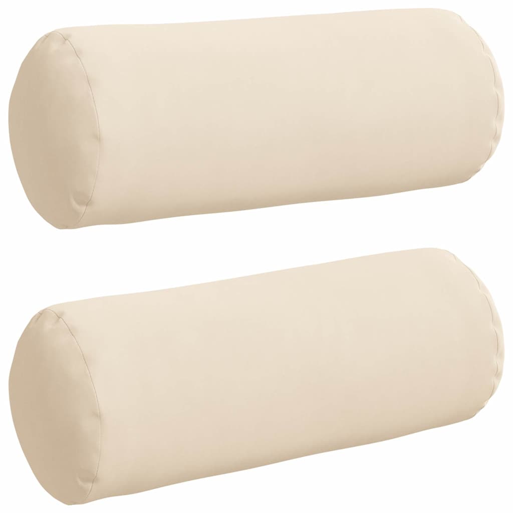 Bolsterkissen 2 Stück Taupe Ø 15 x 40 cm Mikrofaserstoff