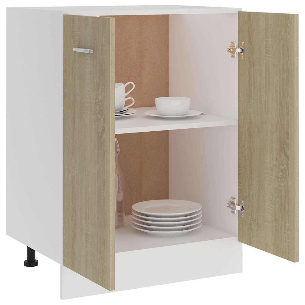 Unterschrank Lyon Weiß 60x46x81,5 cm Holzwerkstoff
