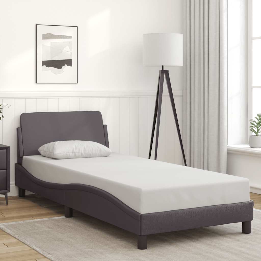 Bettgestell "Dover" Schwarz 80x200 cm Kunstleder