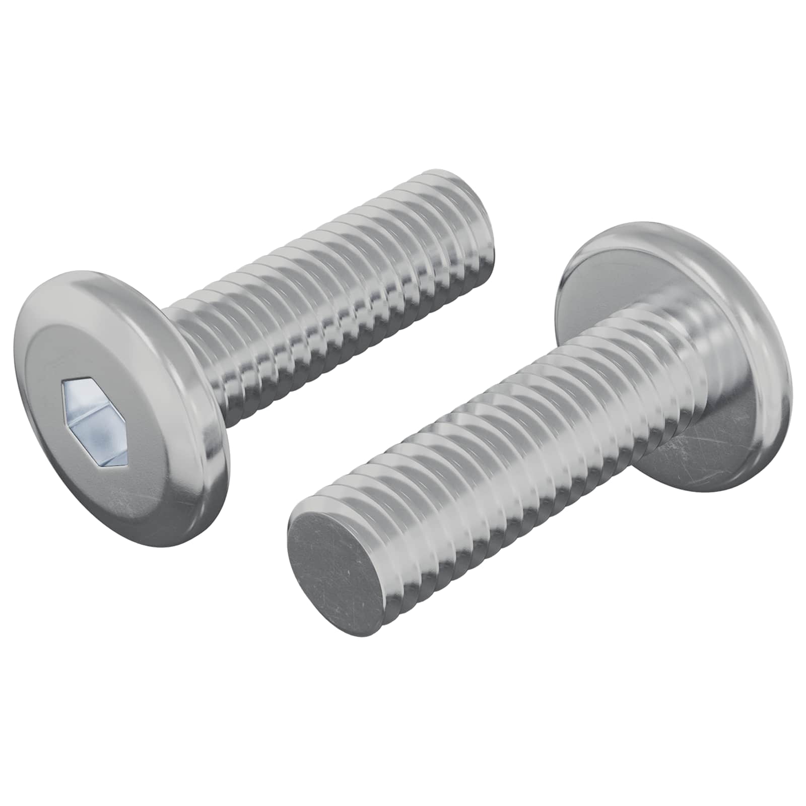 Schraube 2 pcs Silber 8 x 25 mm Stahl