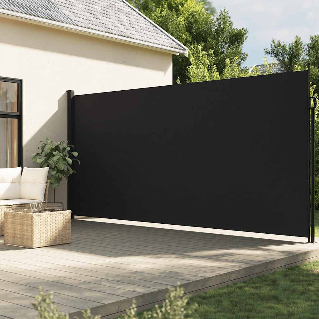 Seitenmarkise Ausziehbar Schwarz 100x300 cm