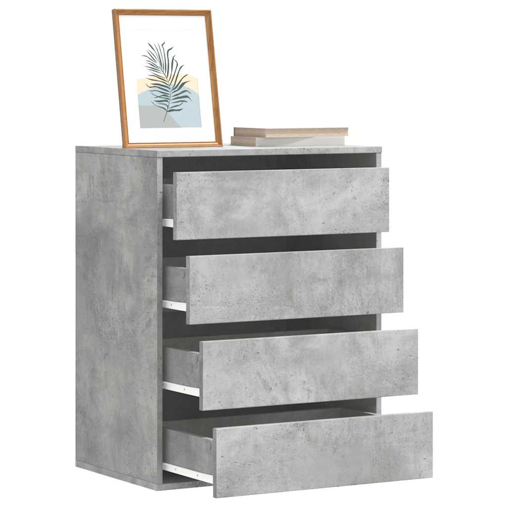 Schubladenschrank Schwarz Eichen-Optik 41 x 40 x 58 cm
