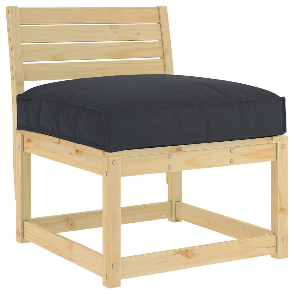 Kissen Anthrazit 80 x 80 x 12 cm Oxford-Stoff