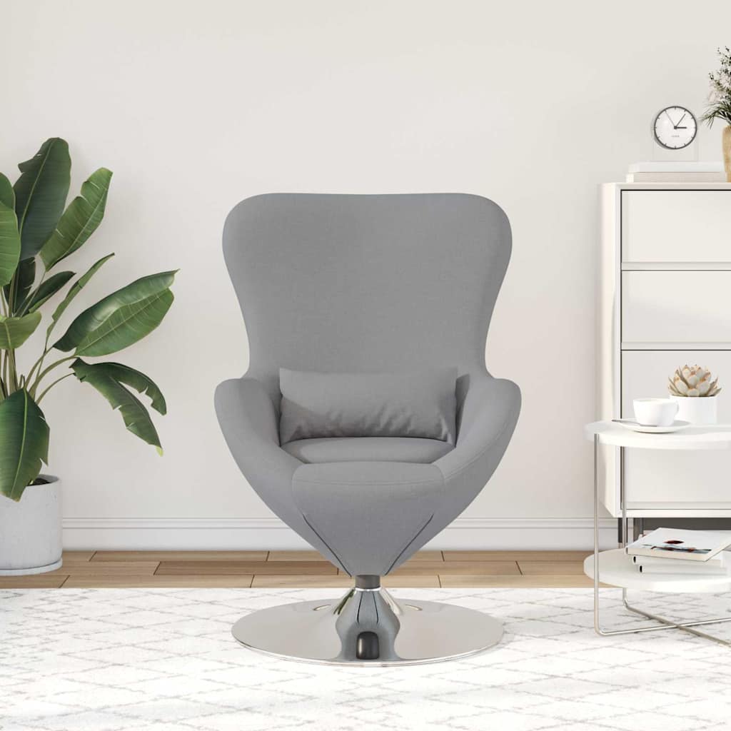 Eiersessel Hellgrau 63 x 73 x 90 cm Stoff