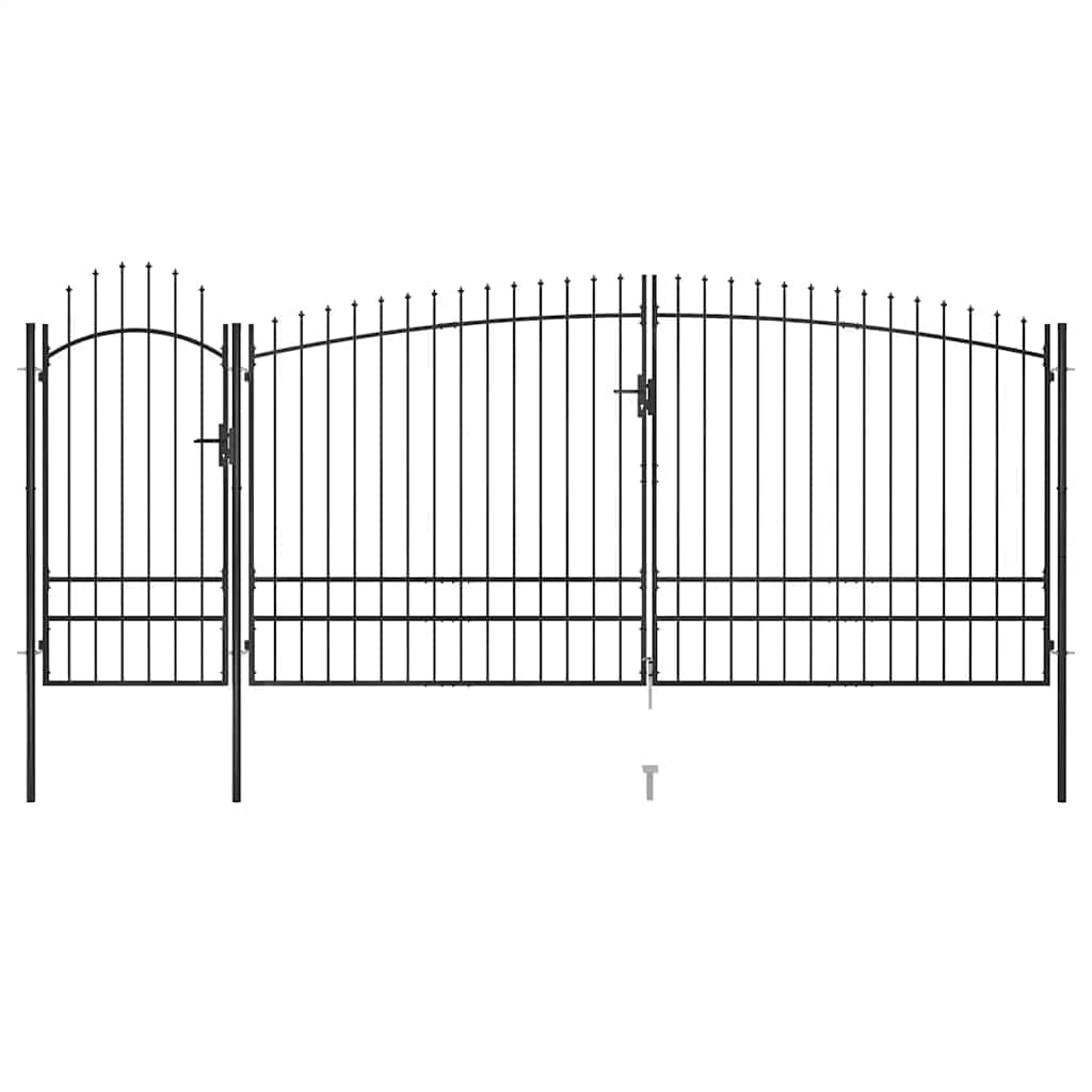 Gartentor Woerden mit Speerspitze 5x1 m Schwarz