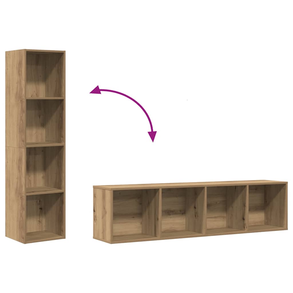 Bücherregal/TV-Schrank Weiß 143×30×36 cm