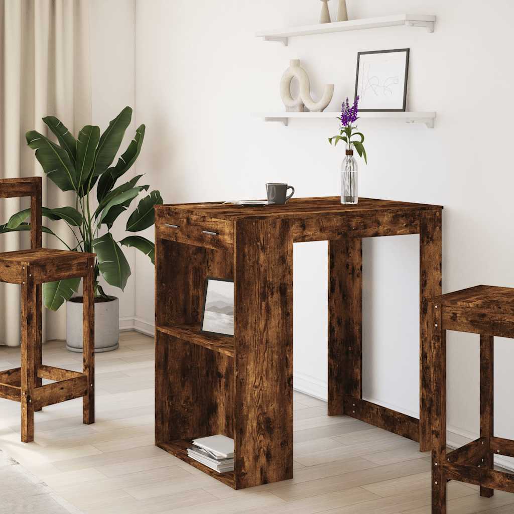 Bartisch Weiß 102x70x103,5 cm Holzwerkstoff