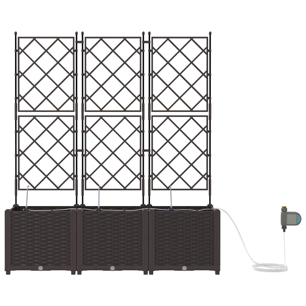 Garten-Pflanzgefäß 4 Stk. Braun 160 x 40 x 22 cm PP